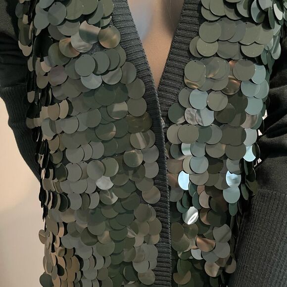 Roberto Cavalli Cardigan with large sequin and feather detail. Size 46 US 10-12 - Picture 4 of 10